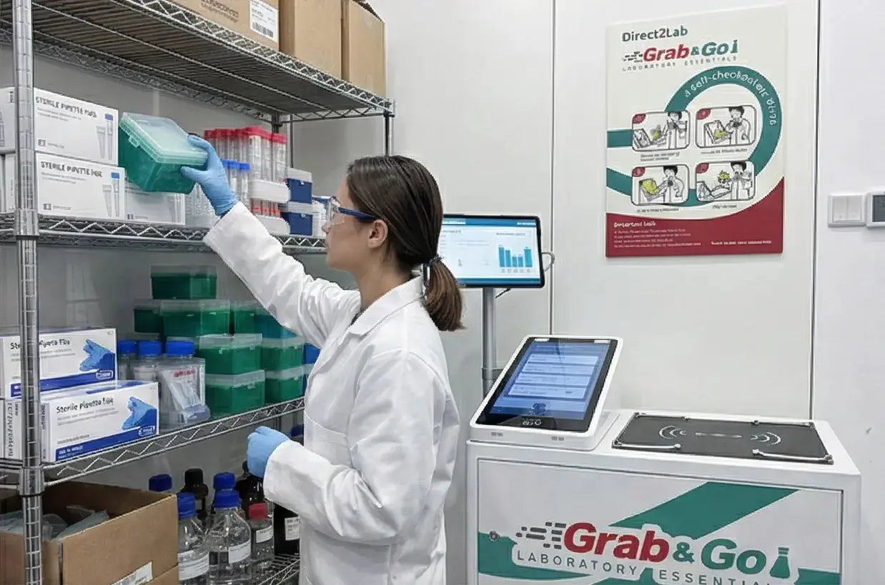 How Smart Kiosk Enable True Zero-Inventory Labs: The Logic Behind D2Lab’s Grab&Go System Direct2Lab