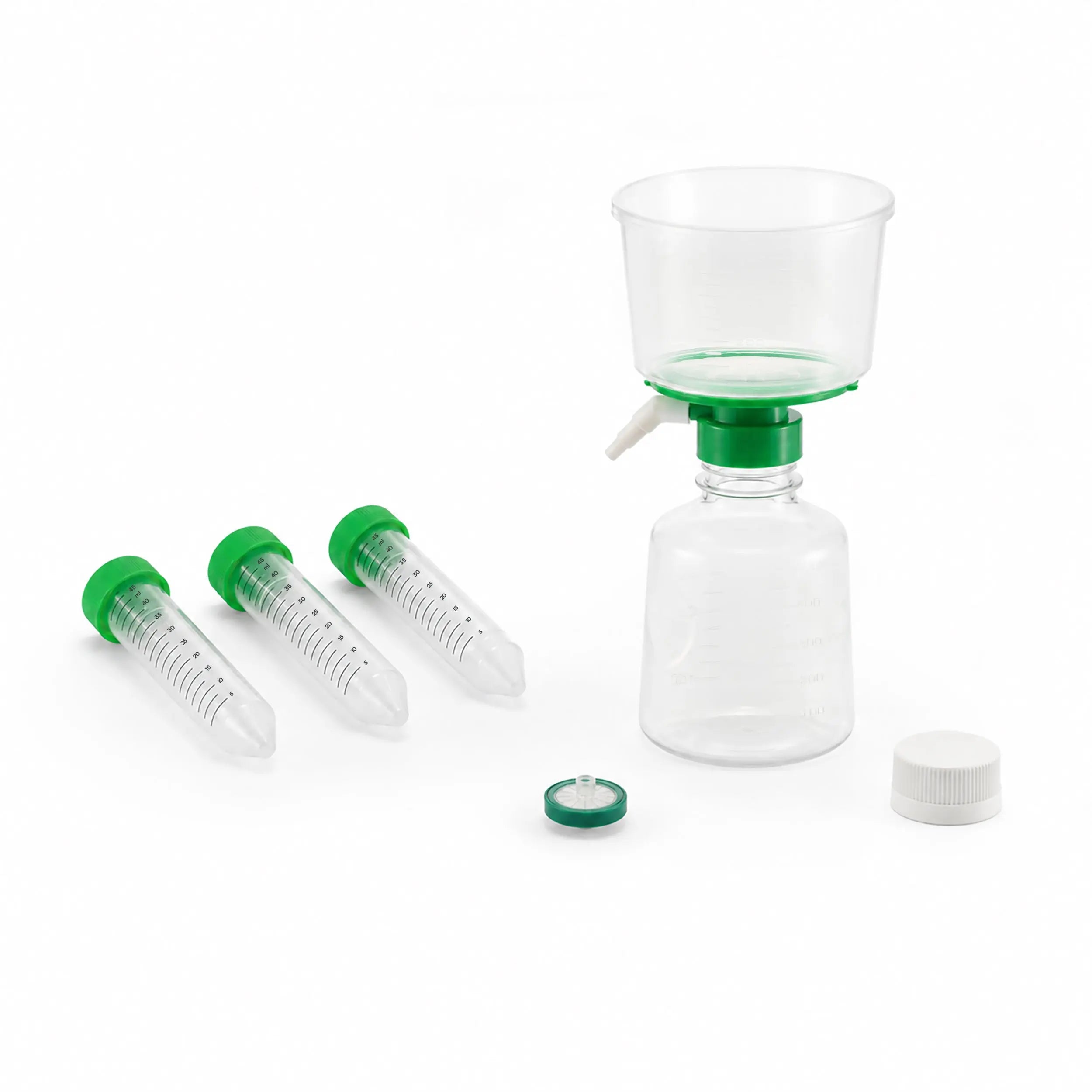 Ultrafiltration centrifugal tubes, syringe filters, and vacuum filtration units for laboratory filtration and sample preparation.