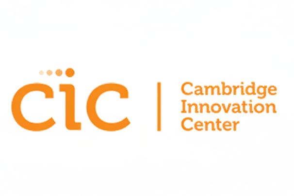 Orange and white logo for the Cambridge Innovation Center (CIC) with stylized 'cic' lettering and the full name 'Cambridge Innovation Center' on a white background.