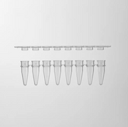 0.2 ml 8-strip PCR Tubes, Separate Flat Caps Included, 125/Box, Clear Direct2Lab