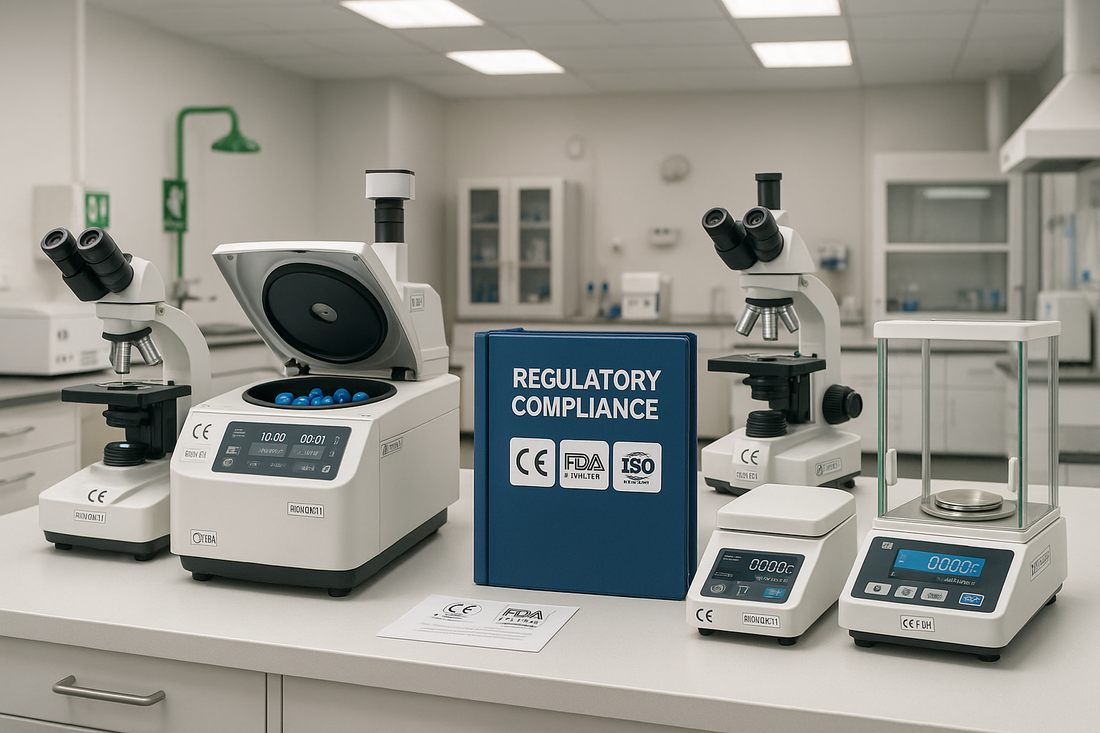 photorealistic of lab equipment with trade compliance